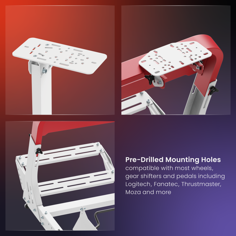 LRS18 Robust Sim Racing Cockpit with Gear Shift Mount & Seat — Suede