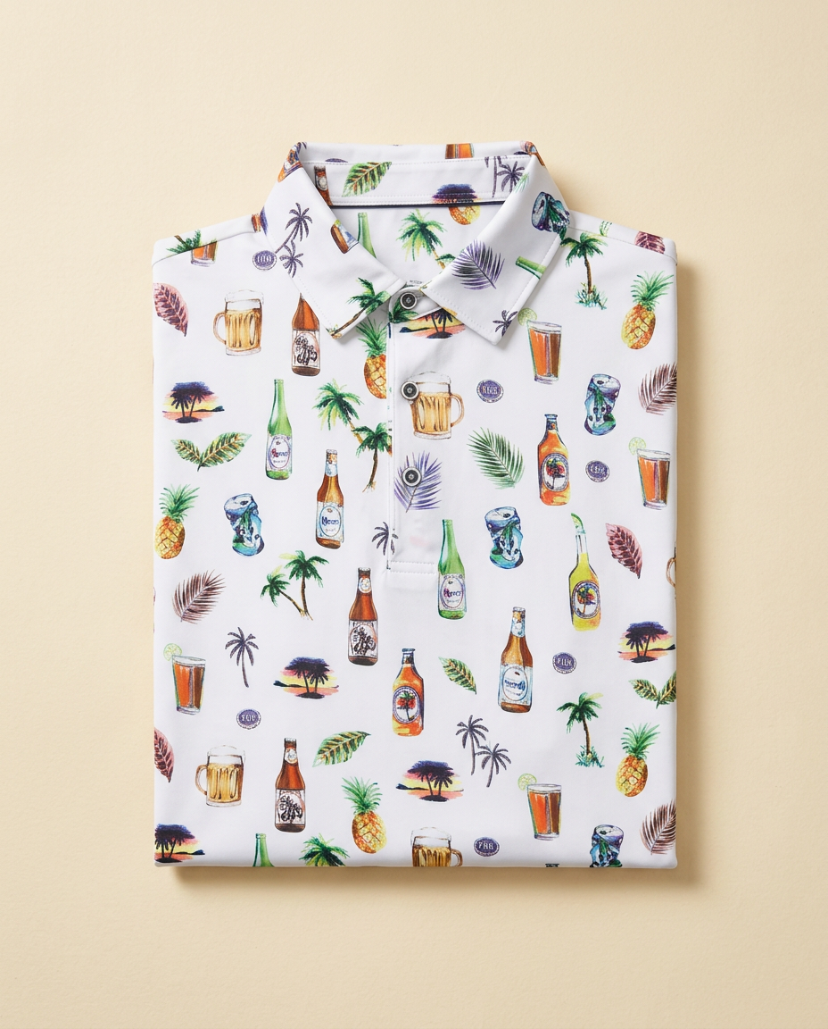 19th Hole Print Polo by PARLY
