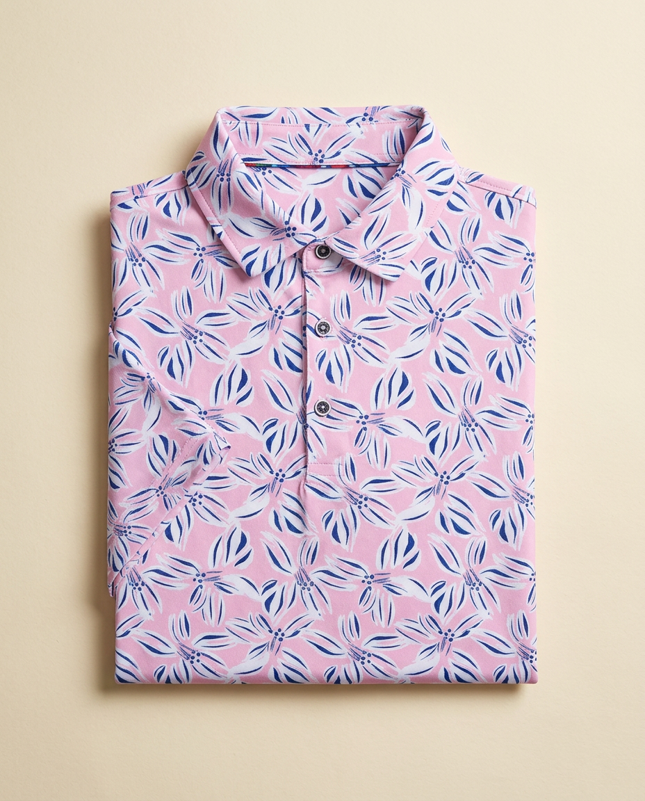 Night Garden Print Polo by PARLY