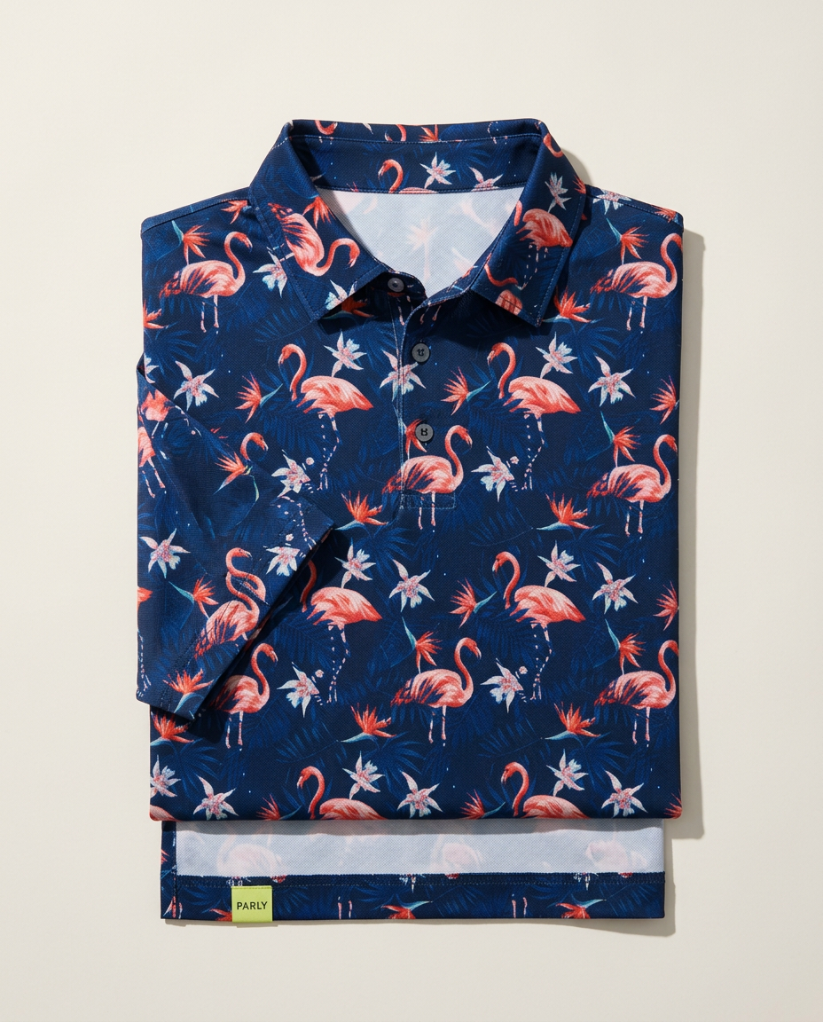Flamingo Lie Polo by PARLY