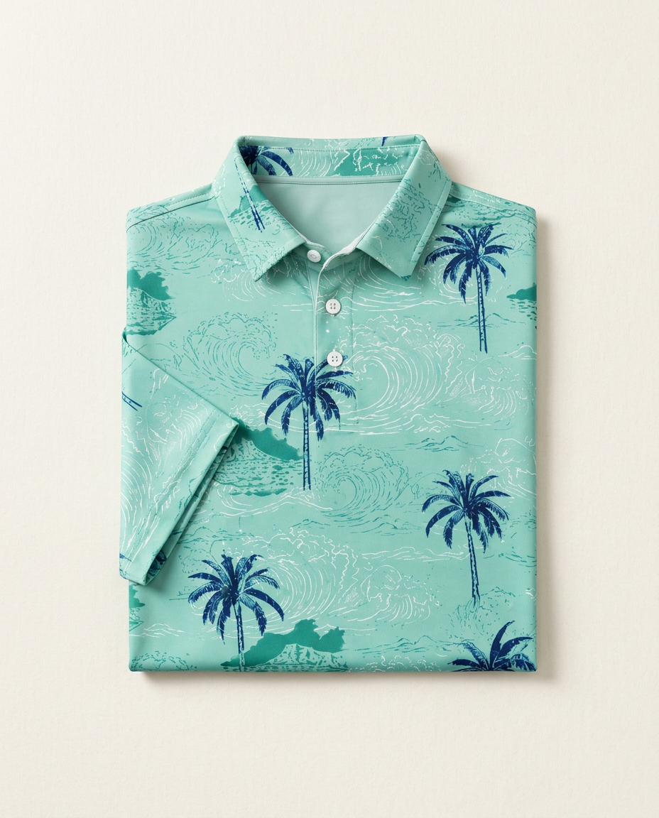 Island Scenic Polo — Mint by PARLY