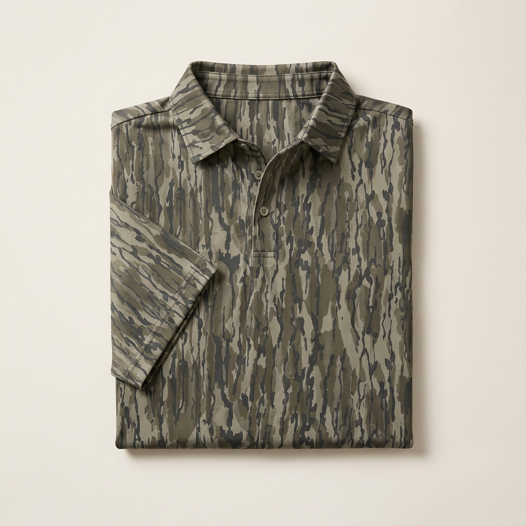 Brush Camo Polo — Olive by PARLY