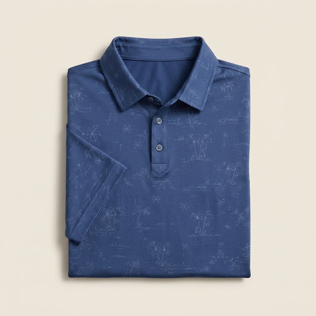 Tonal Navy Polo by PARLY